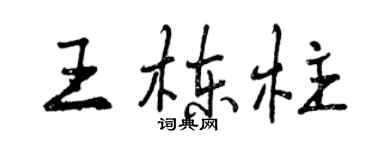 曾庆福王栋柱行书个性签名怎么写
