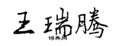 曾庆福王瑞腾行书个性签名怎么写