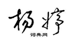 梁锦英杨婷草书个性签名怎么写