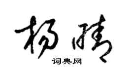 梁锦英杨晴草书个性签名怎么写