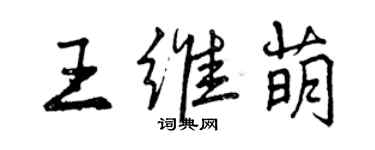 曾庆福王维萌行书个性签名怎么写