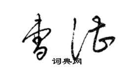 梁锦英曹湛草书个性签名怎么写