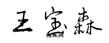曾庆福王宝森行书个性签名怎么写