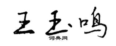 曾庆福王玉鸣行书个性签名怎么写