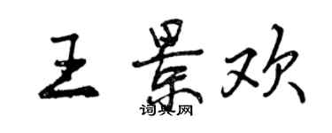 曾庆福王景欢行书个性签名怎么写