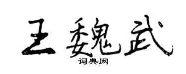曾庆福王魏武行书个性签名怎么写