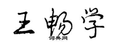 曾庆福王畅学行书个性签名怎么写