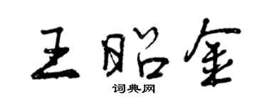 曾庆福王昭金行书个性签名怎么写