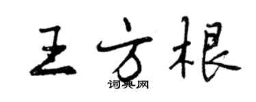 曾庆福王方根行书个性签名怎么写
