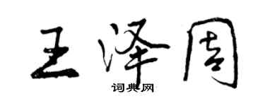 曾庆福王泽周行书个性签名怎么写