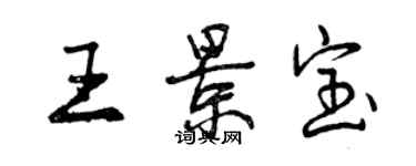 曾庆福王景宝行书个性签名怎么写