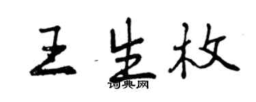 曾庆福王生枚行书个性签名怎么写