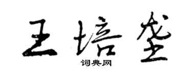 曾庆福王培垄行书个性签名怎么写
