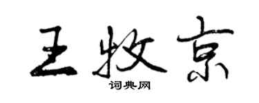 曾庆福王牧京行书个性签名怎么写