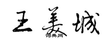 曾庆福王美城行书个性签名怎么写