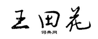 曾庆福王田花行书个性签名怎么写