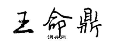曾庆福王命鼎行书个性签名怎么写