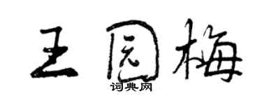 曾庆福王园梅行书个性签名怎么写