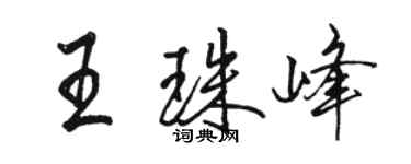 骆恒光王珠峰行书个性签名怎么写