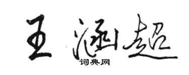 骆恒光王涵超行书个性签名怎么写