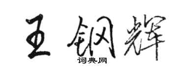 骆恒光王钢辉行书个性签名怎么写