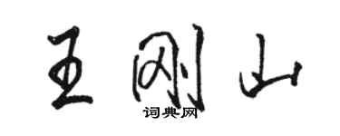 骆恒光王刚山行书个性签名怎么写