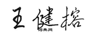 骆恒光王健榕行书个性签名怎么写