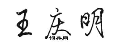 骆恒光王庆明行书个性签名怎么写