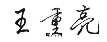 骆恒光王重亮行书个性签名怎么写
