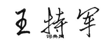 骆恒光王特军行书个性签名怎么写