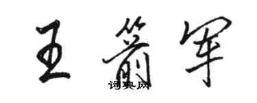 骆恒光王箭军行书个性签名怎么写