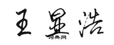 骆恒光王显浩行书个性签名怎么写