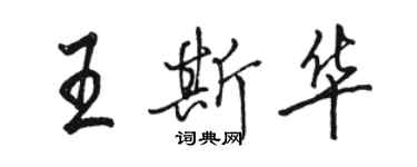 骆恒光王斯华行书个性签名怎么写