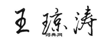 骆恒光王琼涛行书个性签名怎么写