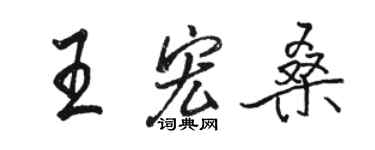 骆恒光王宏桑行书个性签名怎么写