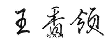 骆恒光王香领行书个性签名怎么写