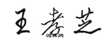骆恒光王孝芝行书个性签名怎么写