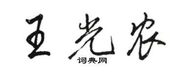 骆恒光王光农行书个性签名怎么写