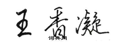 骆恒光王香凝行书个性签名怎么写