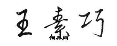 骆恒光王素巧行书个性签名怎么写