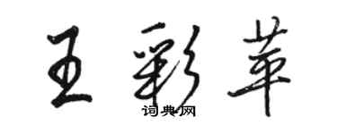 骆恒光王彩苹行书个性签名怎么写