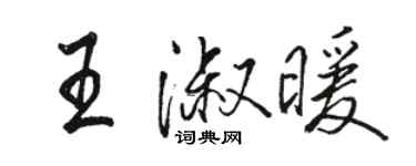 骆恒光王淑暖行书个性签名怎么写