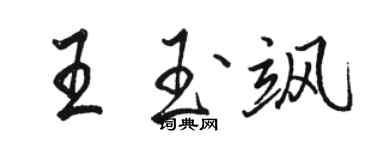 骆恒光王玉飒行书个性签名怎么写
