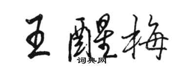 骆恒光王醒梅行书个性签名怎么写