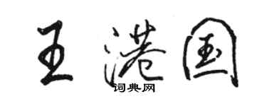 骆恒光王港国行书个性签名怎么写