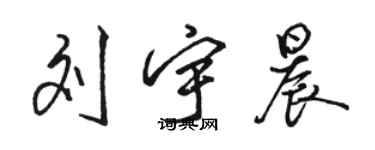 骆恒光刘宇晨行书个性签名怎么写