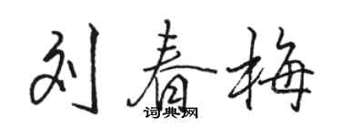 骆恒光刘春梅行书个性签名怎么写