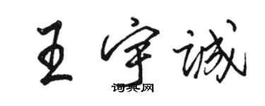 骆恒光王宇诚行书个性签名怎么写