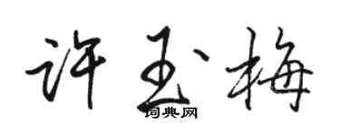 骆恒光许玉梅行书个性签名怎么写