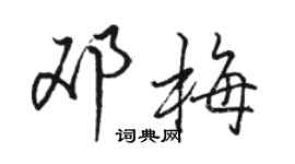 骆恒光邓梅行书个性签名怎么写